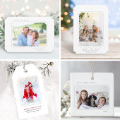 Minimalistisch kerstfotolandschap feestdagenkaart