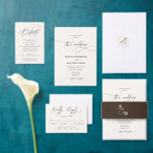 Chic Script Photo Wedding Save the Date (Personaliseer de collectie van deze zelfstandige maker.)