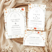 Minimale Wilde Bloemen Botanische Bruiloft Save The Date