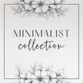 Minimalistische uitnodiging voor ivoren bruiloft