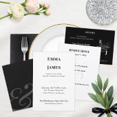 Omgekeerde Zwarte Ampersand Bruiloft | Save the Da Date