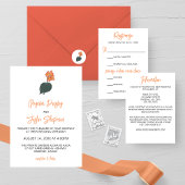 Minimalistische Begonia Flower Wedding Kaart