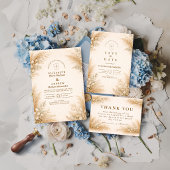 Minimalistische Beige Pampasgras Bruiloft Save The Date