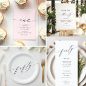 Elegant modern grafisch script 50e verjaardag kaart