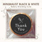 Minimalistische zwarte cake recensie QR-code Visitekaartje