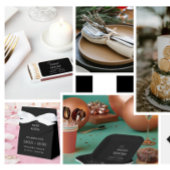 Elegant zwart-wit script gepersonaliseerd kaart