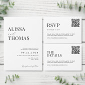 Minimalistisch zwart en wit modern huwelijk save the date (Personaliseer de collectie van deze zelfstandige maker.)
