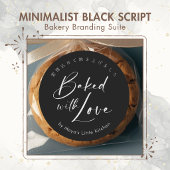 Minimalistische Zwarte Script Bakkerij Ingrediënte Vierkante Sticker