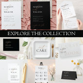 RSVP-minimalistisch Briefkaart voor witte maaltijd