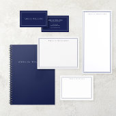 Elegante Minimalistische Blauwe Dubbele Rand Post-it® Notes
