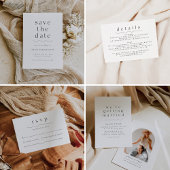 Eenvoudige boog foto Boho bruiloft uitnodiging