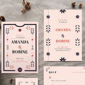 Minimalistische chique esthetische elegante tafeln kaart