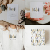 modern minimalistisch kerstrecenetiket etiket