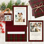 Klassiek rood geruit kerstfeest inpakpapier vel