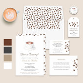 Love Is Brewing Coffee Co-ed Bruidsuitnodiging Servet