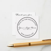 Minimalist Custom Business Logo Informatiekaartje