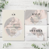 Editorial Photo Wedding Thank You Ronde Sticker (Personaliseer de collectie van deze zelfstandige maker.)