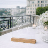 Elegant wit "Geniet" bruiloft wijnlabel Wijn Etiket