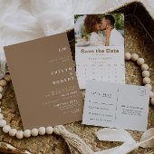 Minimalistische Elegant Formal Brown Wedding Canva Tote Bag