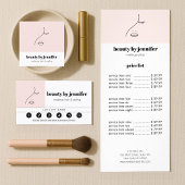 Minimalistisch schoonheidslogo make-up wimpers bro drieluik kaart