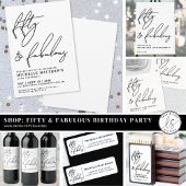 Fifty And Fabulous 50th Birthday Return Address Etiket