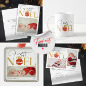 Minimalistisch eerste kerst-Baby-adres Etiket