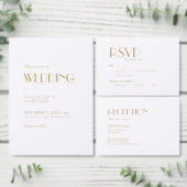 Minimalistische Gouden Moderne Art Deco Bruiloft M Magneet (Personaliseer de collectie van deze zelfstandige maker.)