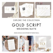 Minimalistisch gouden script feliciteert Mr. Mrs W Servet