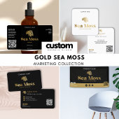 Minimale Eenvoudige Retro Goud Wit Zee Moss Smaak Voedselcontainer Etiket