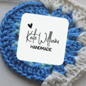 kraft handgemaakte stickers met hart 