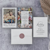 Minimalistisch Roos Gold Decing New Halls Feestdagenkaart