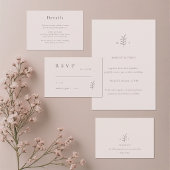 Minimalistische blad roze zwarte kalender save the date
