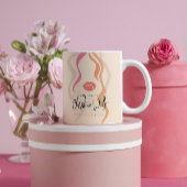 Minimalistische Light Peach Hair Stylist Wavy Hair Ronde Button 5,7 Cm