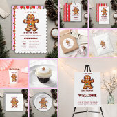 Minimalistische Little One Gingerbread Baby shower Kaart