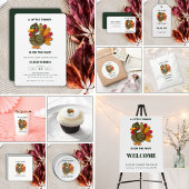 Minimalistische Little Turkey Baby shower Kaart