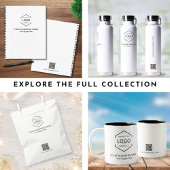 Modern Black White Business Logo QR-code Badge