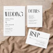 Minimalistische chique bruiloft kaart (Personaliseer de collectie van deze zelfstandige maker.)