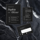 Slanke zwart-wit foto minimalistische bruiloft kaart (Personaliseer de collectie van deze zelfstandige maker.)