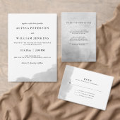 Modern Grey Waterverf bruiloft dank u Ronde Sticker (Personaliseer de collectie van deze zelfstandige maker.)