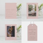 Minimalistisch Modern Dusty Blush Photo Save the D Briefkaart