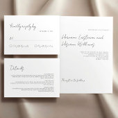 Elegante Moderne Minimalistische Namen Datum Bruil Uitnodigingen Wikkel