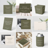 Eenvoudige Retro Typewriter Custom Wedding Moss Gr Blikjeskoeler