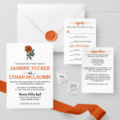 Minimalistische Marigold Wedding Enclosure Kaart