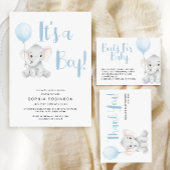 Oh Boy Schattige Elephant Pastel Baby shower Kaart
