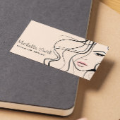 Minimalistische Pastelperzik Elegante Vrouwelijke Ronde Sticker