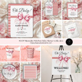 Minimalistisch roze boog Baby shower Papieren Bordje