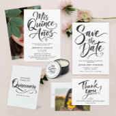Moderne Zwarte Witte QR Code Antwoord Quince Scrip