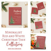 Eenvoudig Modern Waterverf Tree kerstfeest Servet