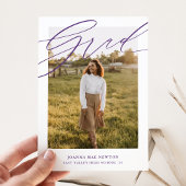 Minimalistisch script Afstuderen retour adres labe Etiket