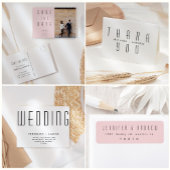 Minimalistisch modern script zwart-wit huwelijk kaart